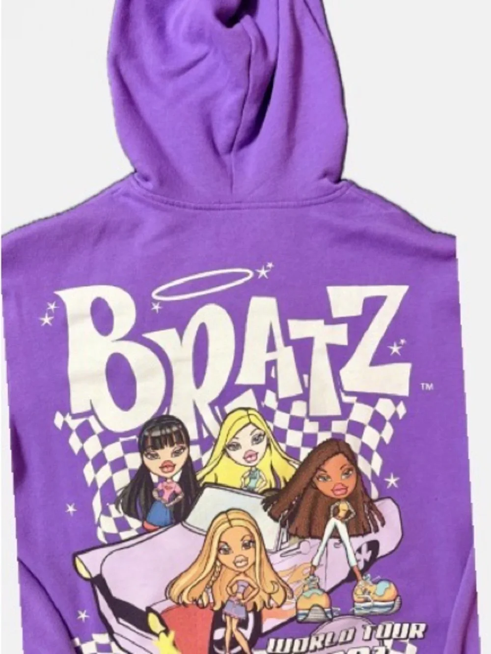 Kids Bratz Rhinestone Logo Purple Zip-Up Hoodie
